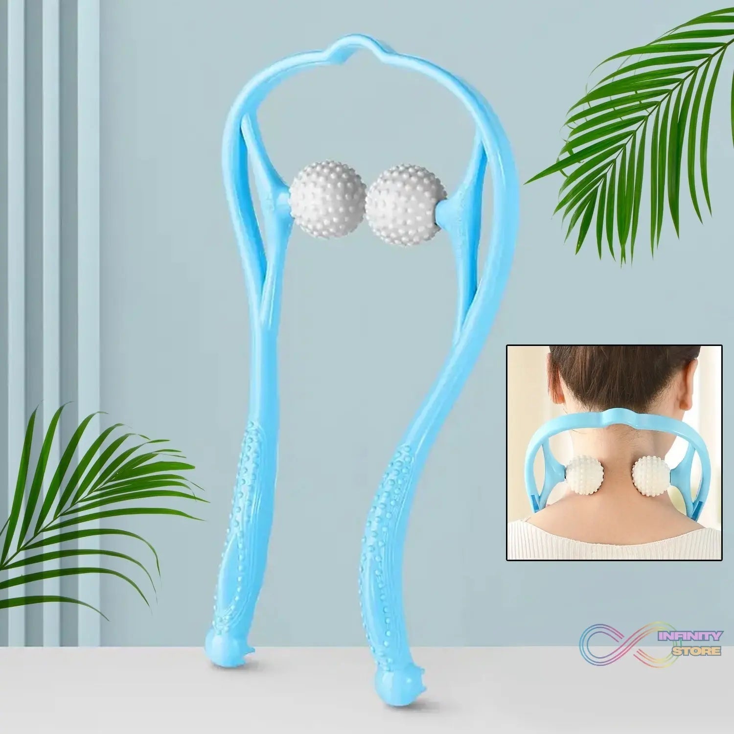 Neck Shoulder Massager, 13.5x7.08in Portable Relieving the Back for Men Relieving the Waist Women - infinityexculsivestore.com