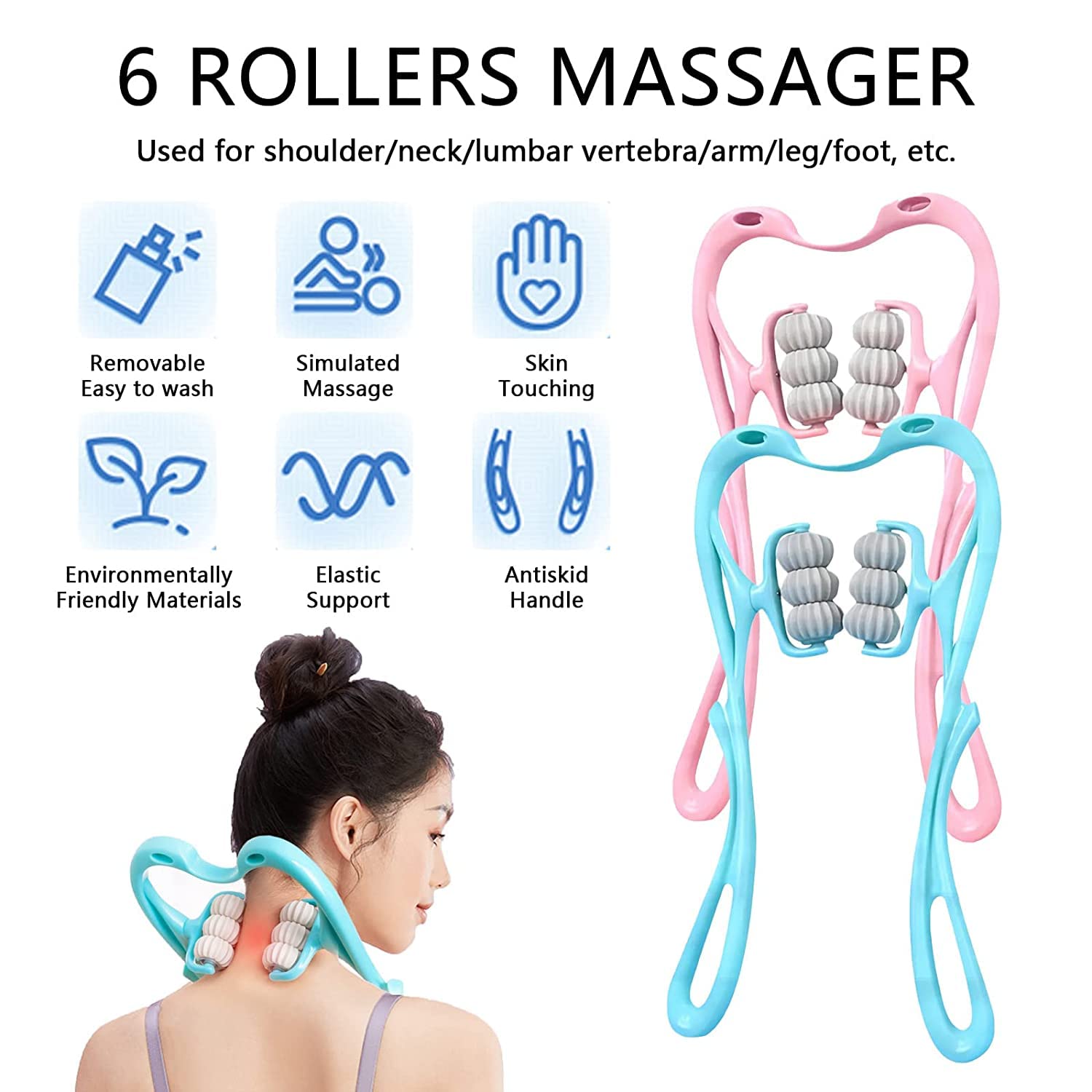 Neck & Shoulder Massager: Portable Relief for Back, Waist & More (1 Pc) - infinityexculsivestore.com