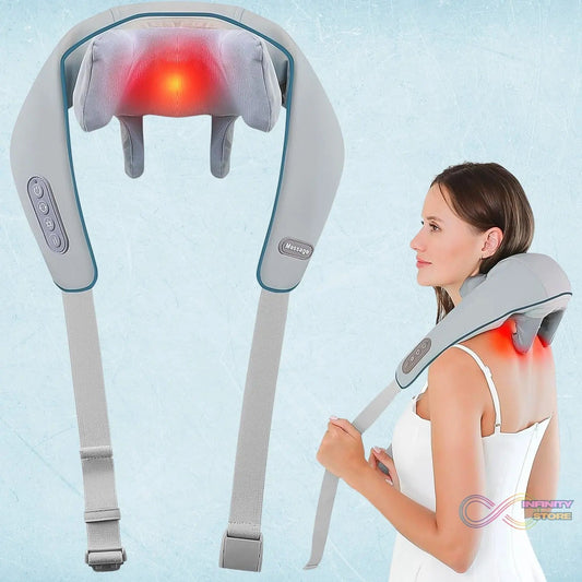 Neck & Shoulder Massagers with Heat, Electric Rechargeable (1 Pc) - infinityexculsivestore.com