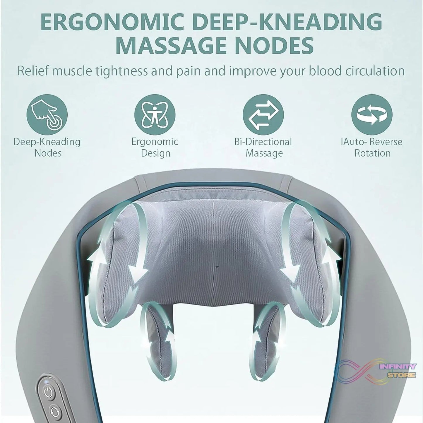 Neck & Shoulder Massagers with Heat, Electric Rechargeable (1 Pc) - infinityexculsivestore.com