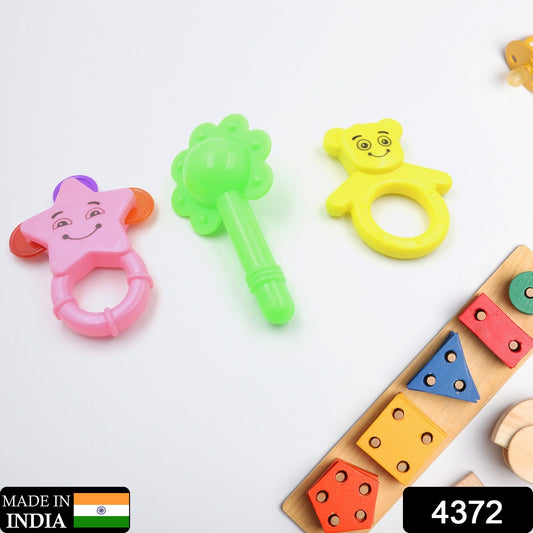 New Born Babies with Attractive Colors and Khanjari Rattle, Musical Gallery Khanjari Musical Instrument Toy Baby Play Toy Fun Return Gift for Kids Birthday (3 Pc Set) - infinityexculsivestore.com