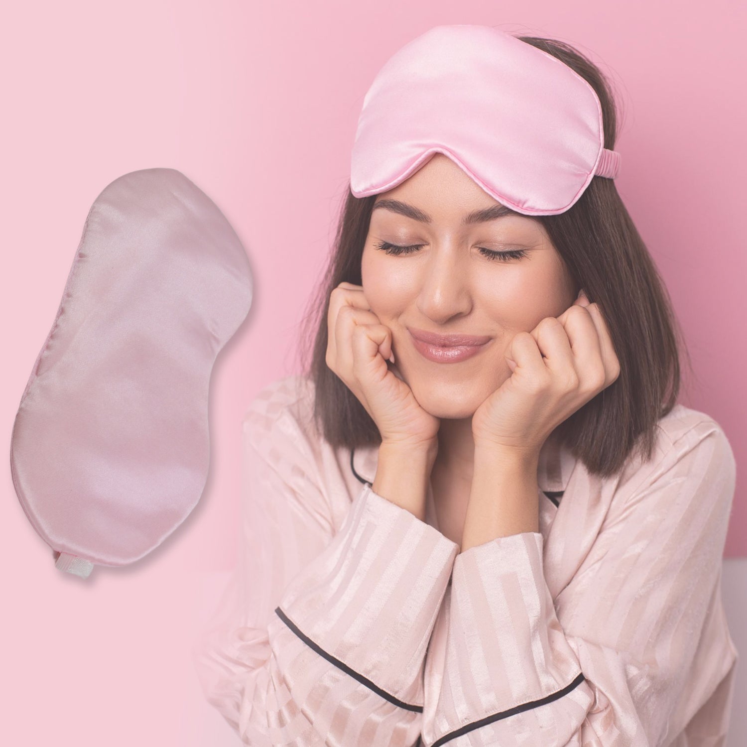 New Men, Women Blindfold Soft Satin Sleep Mask Eye Mask Blind fold Block Out Light for Travel, Shift Work & Meditation (1pc) - infinityexculsivestore.com