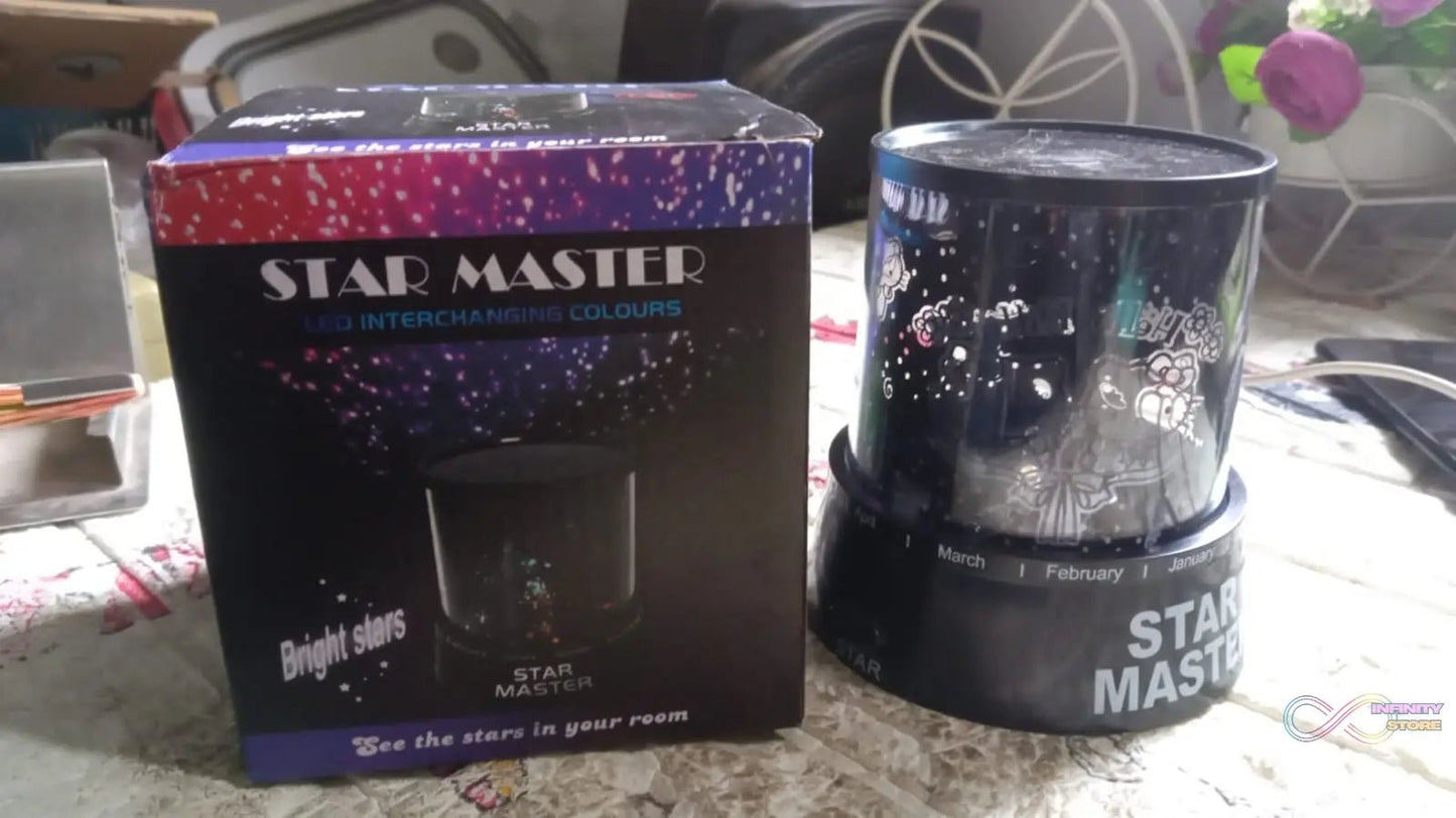 LED Projector Night Light Amazing Lamp, 3 Battery operated lamps, Rotation With the music Function, Master for Kids Bedroom Home Decoration Night Romantic Gift (Battery Not Included / 1 pc) - infinityexculsivestore.com