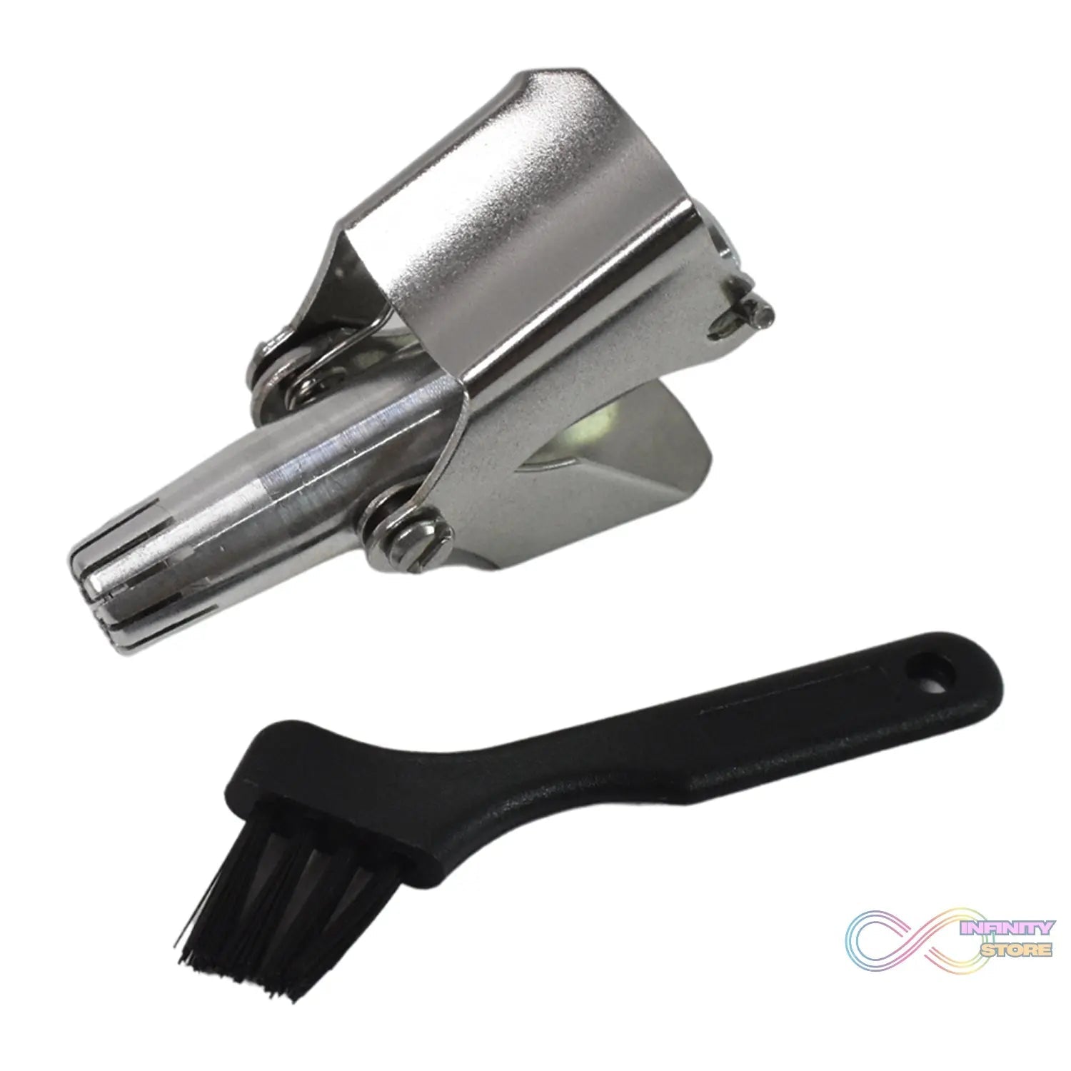 Nose Hair Clipper, Stainless Steel Hair Remover (1 Pc / With Brush & Plastic Case) - infinityexculsivestore.com