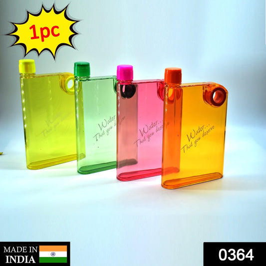 Notebook Style Slim Water Bottle (380 ml, Multicolor) - infinityexculsivestore.com