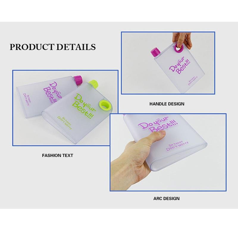 Notebook Style Slim Water Bottle (380 ml, Multicolor) - infinityexculsivestore.com