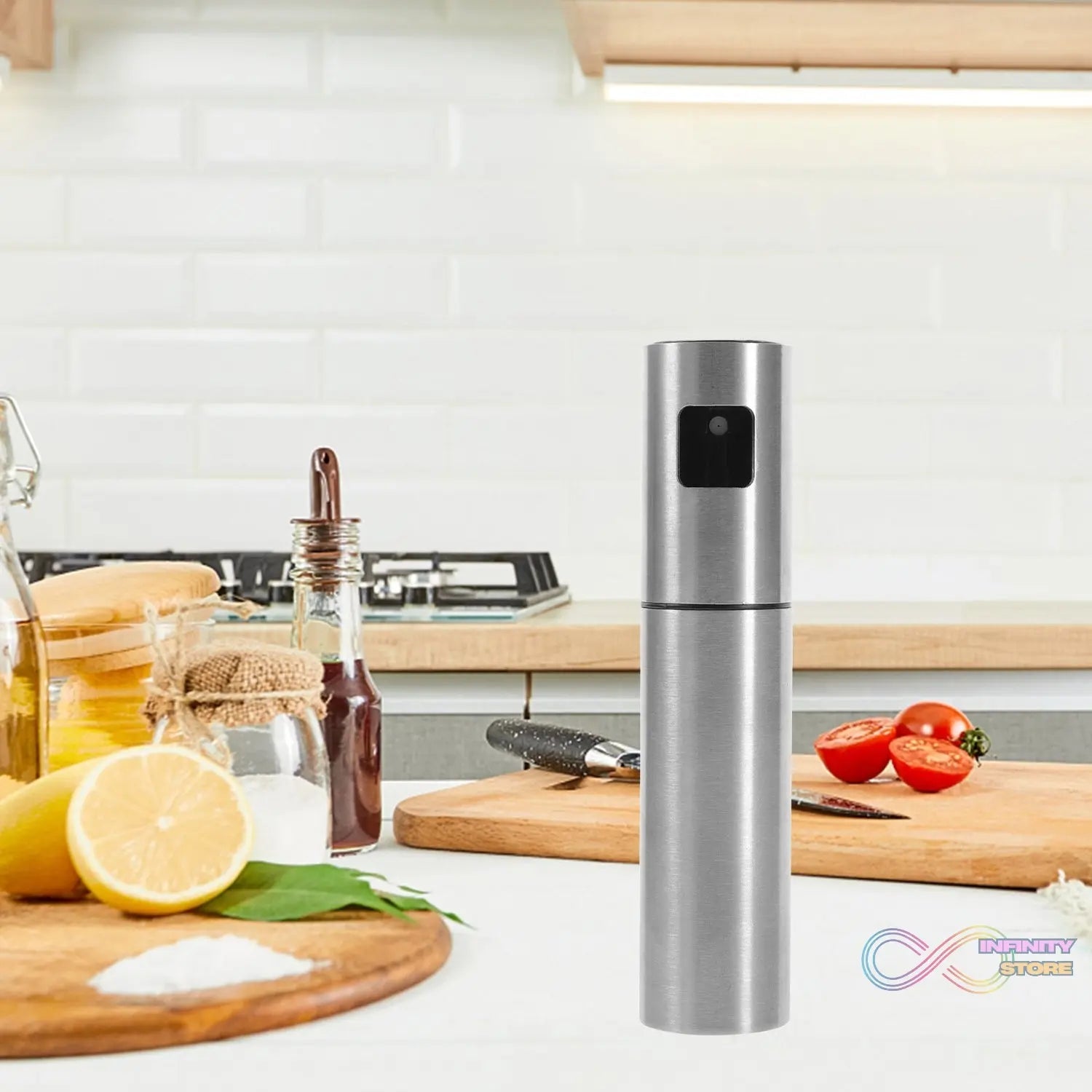 Oil Spray Bottle for Dosa | Food Grade Stainless Steel Glass Oil Spray Bottle (100 ML) - infinityexculsivestore.com