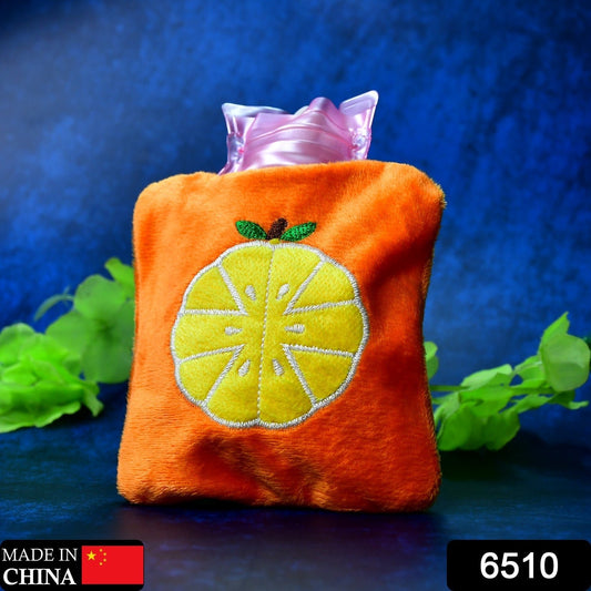 Orange small Hot Water Bag with Cover for Pain Relief, Neck, Shoulder Pain and Hand, Feet Warmer, Menstrual Cramps. - infinityexculsivestore.com