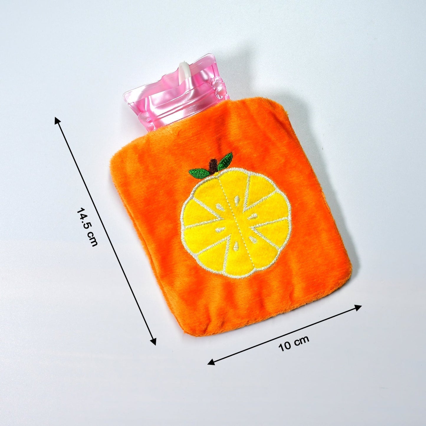 Orange small Hot Water Bag with Cover for Pain Relief, Neck, Shoulder Pain and Hand, Feet Warmer, Menstrual Cramps. - infinityexculsivestore.com