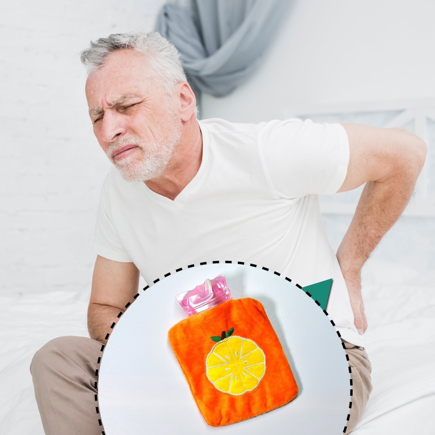 Orange small Hot Water Bag with Cover for Pain Relief, Neck, Shoulder Pain and Hand, Feet Warmer, Menstrual Cramps. - infinityexculsivestore.com