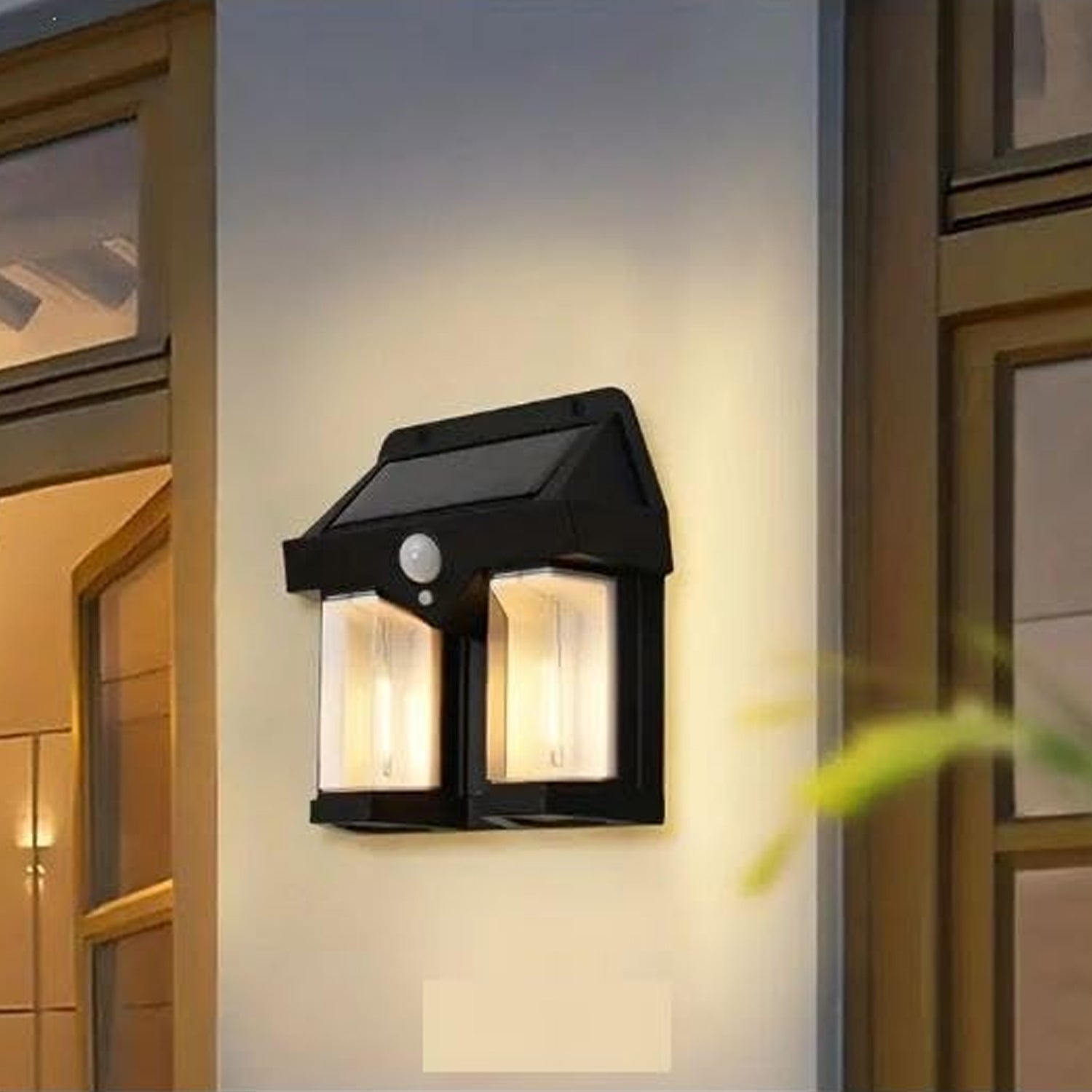 Outdoor Solar Wall Lamp Outdoor Waterproof High Quality Lamp Induction Garden Lamp Garden Villa Night Lamp Double Lamp Light (1 Pc) - infinityexculsivestore.com