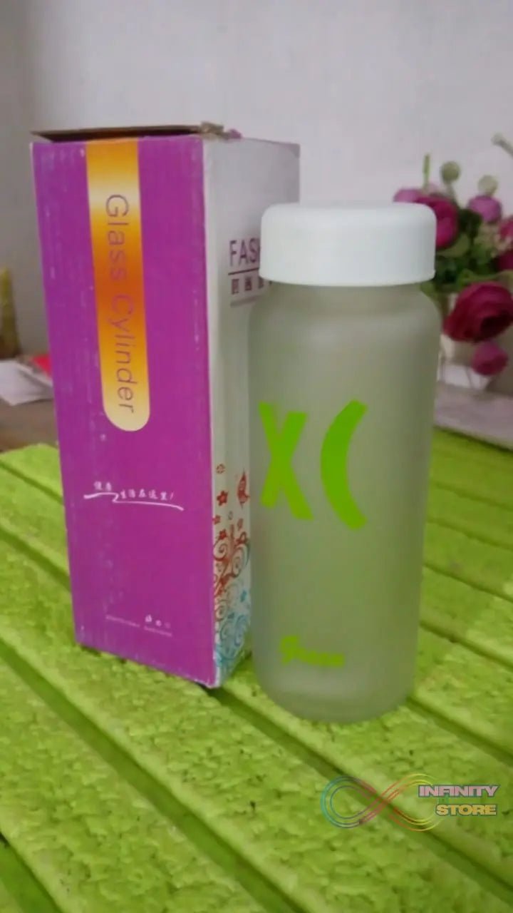 Outdoor Sport Glass water bottle (450 ML Approx / Mix Color / Design) - infinityexculsivestore.com