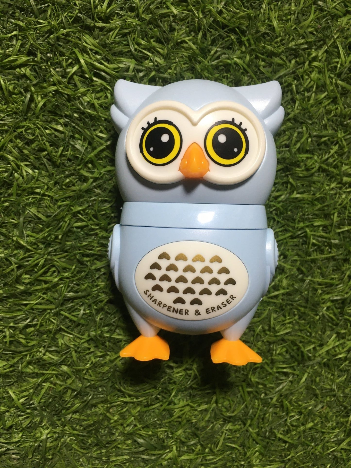 Owl Theme Pencil Sharpner and Eraser 2 in 1 Combo For Kids (Blue) - infinityexculsivestore.com