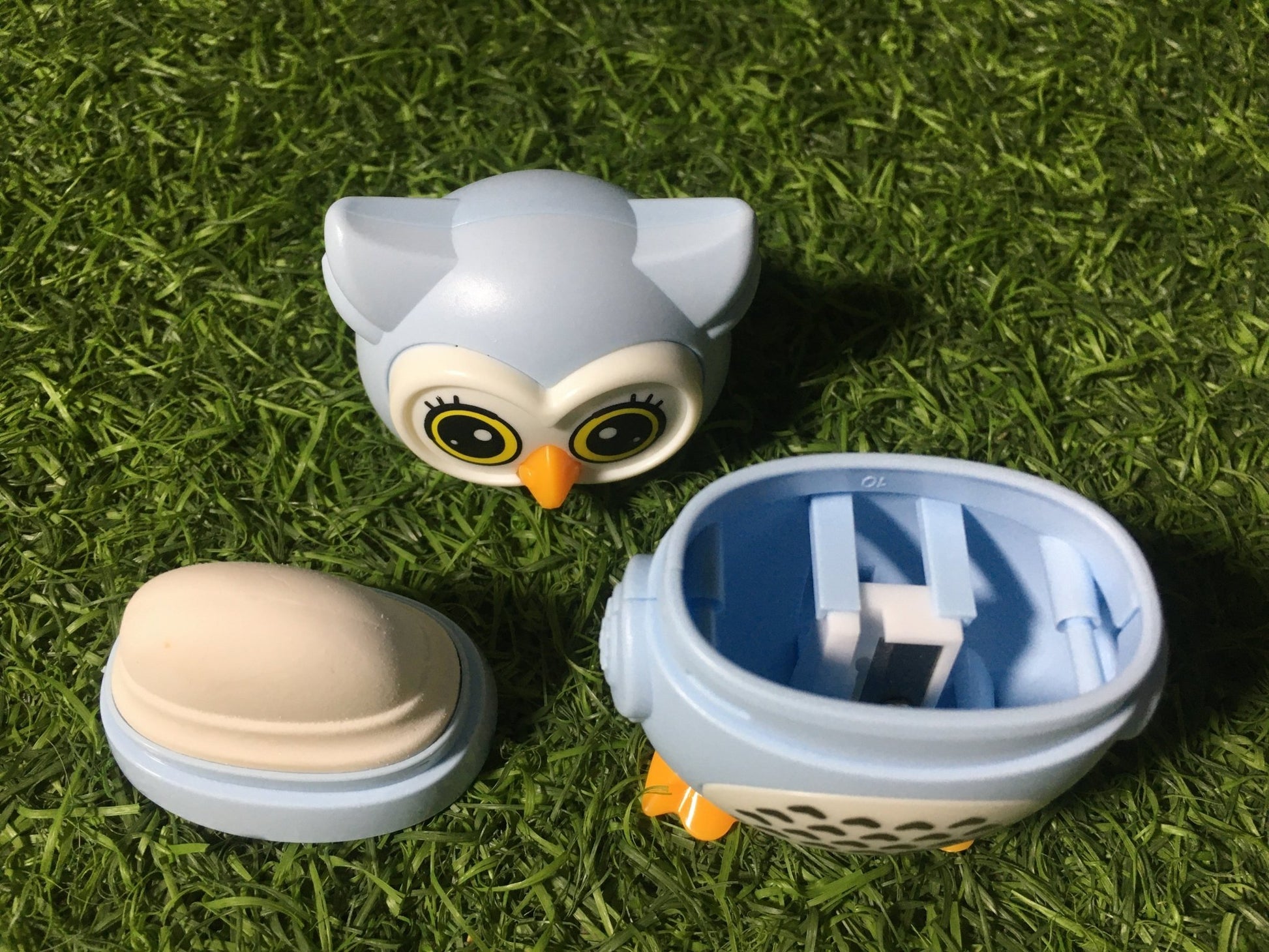 Owl Theme Pencil Sharpner and Eraser 2 in 1 Combo For Kids (Blue) - infinityexculsivestore.com