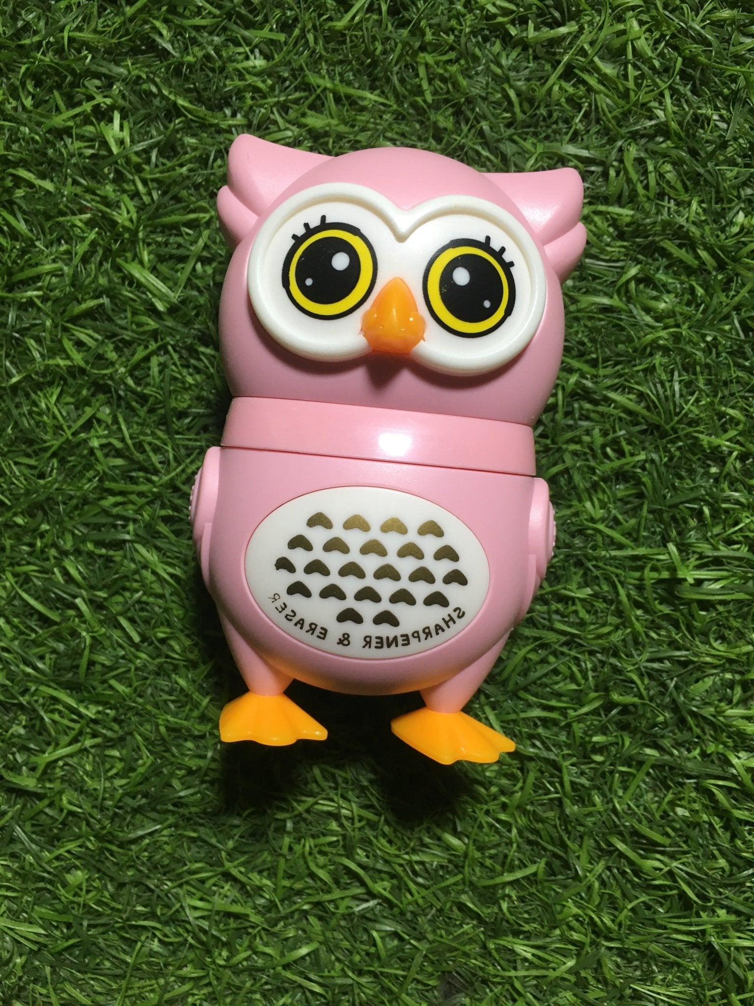 Owl Theme Pencil Sharpner and Eraser 2 in 1 Combo For Kids (Pink) - infinityexculsivestore.com