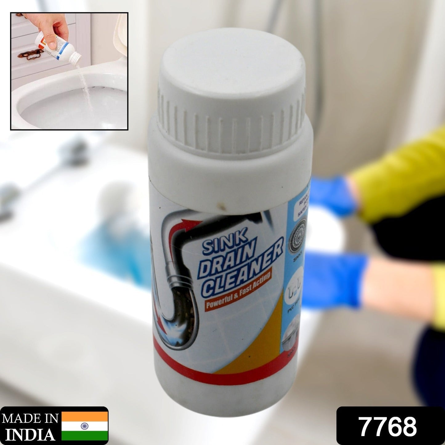 POWERFUL SINK AND DRAIN CLEANER, PORTABLE POWDER CLEANING TOOL SUPER CLOG REMOVER CHEMICAL POWDER AGENT - infinityexculsivestore.com