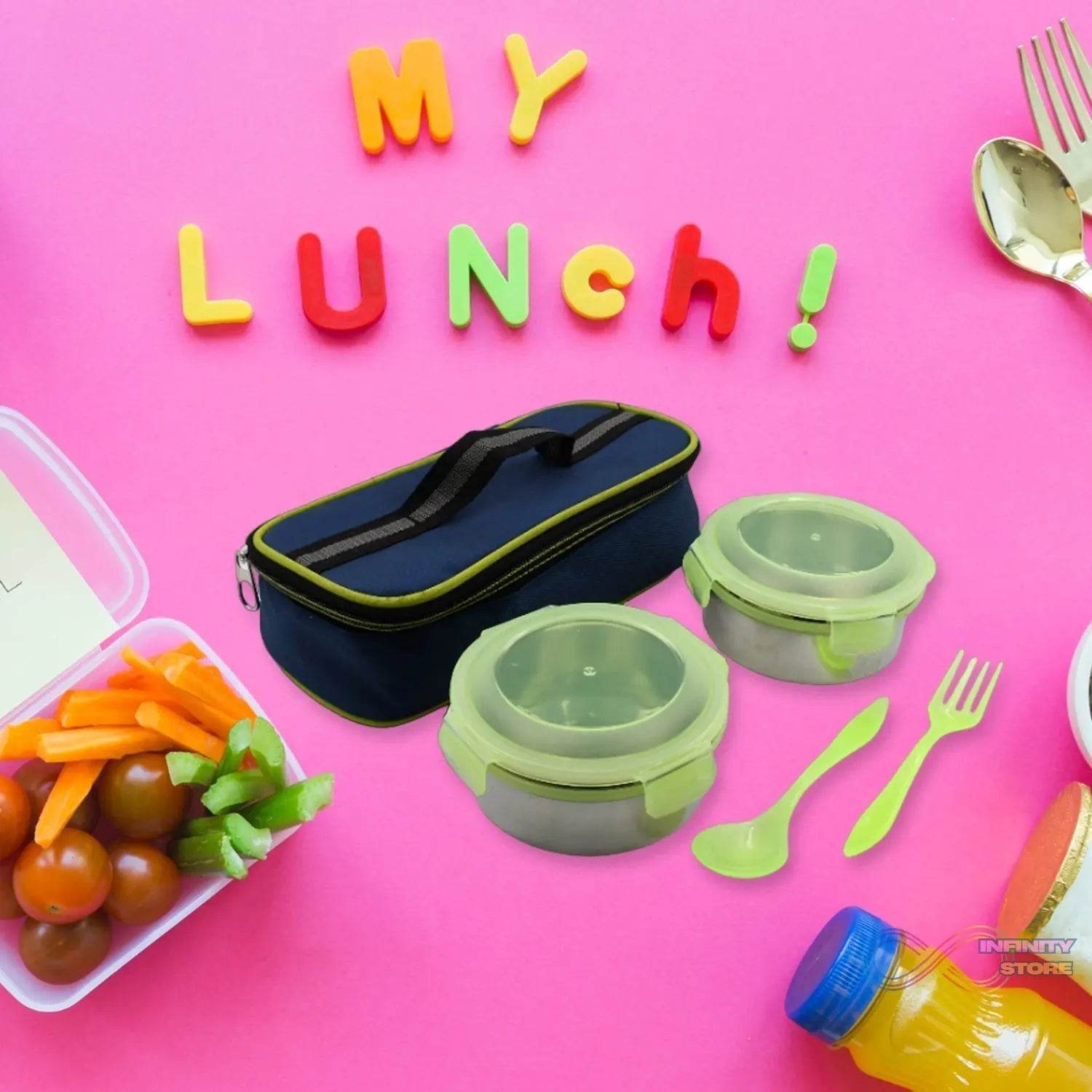 AIRTIGHT & LEAK PROOF STAINLESS STEEL CONTAINER MULTI COMPARTMENT LUNCH BOX CARRY TO ALL TYPE LUNCH IN LUNCH BOX & PREMIUM QUALITY LUNCH BOX IDEAL FOR OFFICE , SCHOOL KIDS & TRAVELLING IDEAL - infinityexculsivestore.com