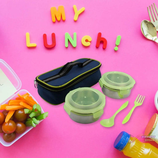 AIRTIGHT & LEAK PROOF STAINLESS STEEL CONTAINER MULTI COMPARTMENT LUNCH BOX CARRY TO ALL TYPE LUNCH IN LUNCH BOX & PREMIUM QUALITY LUNCH BOX IDEAL FOR OFFICE , SCHOOL KIDS & TRAVELLING IDEAL - infinityexculsivestore.com