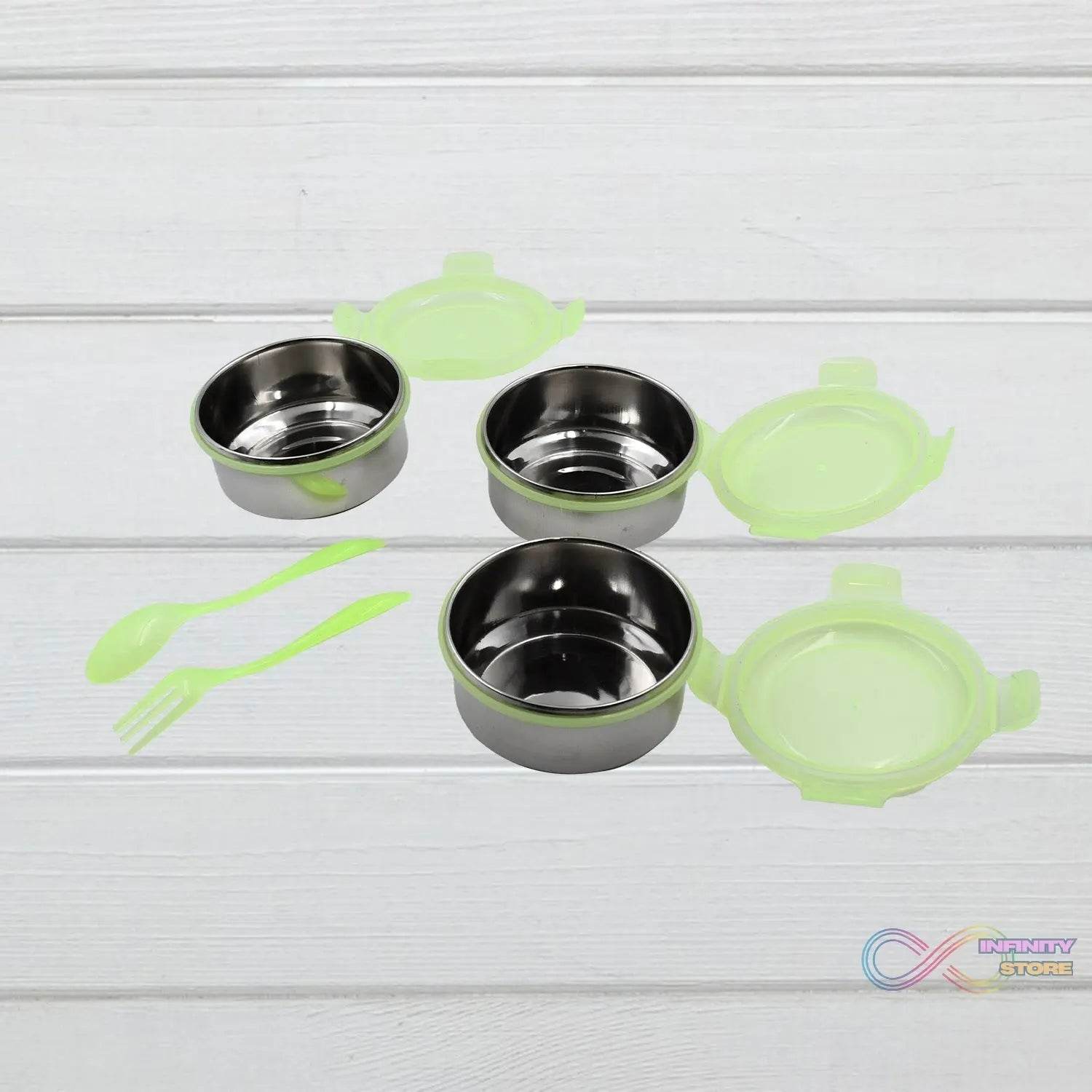 AIRTIGHT & LEAK PROOF STAINLESS STEEL CONTAINER MULTI COMPARTMENT LUNCH BOX CARRY TO ALL TYPE LUNCH IN LUNCH BOX & PREMIUM QUALITY LUNCH BOX IDEAL FOR OFFICE , SCHOOL KIDS & TRAVELLING IDEAL - infinityexculsivestore.com