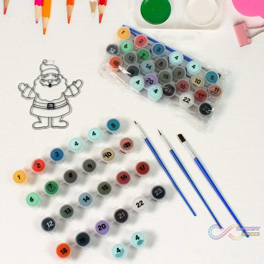 Paint by Number Kits 2 Set 24 Number Color, 6 paint brushes (2 Set) - infinityexculsivestore.com