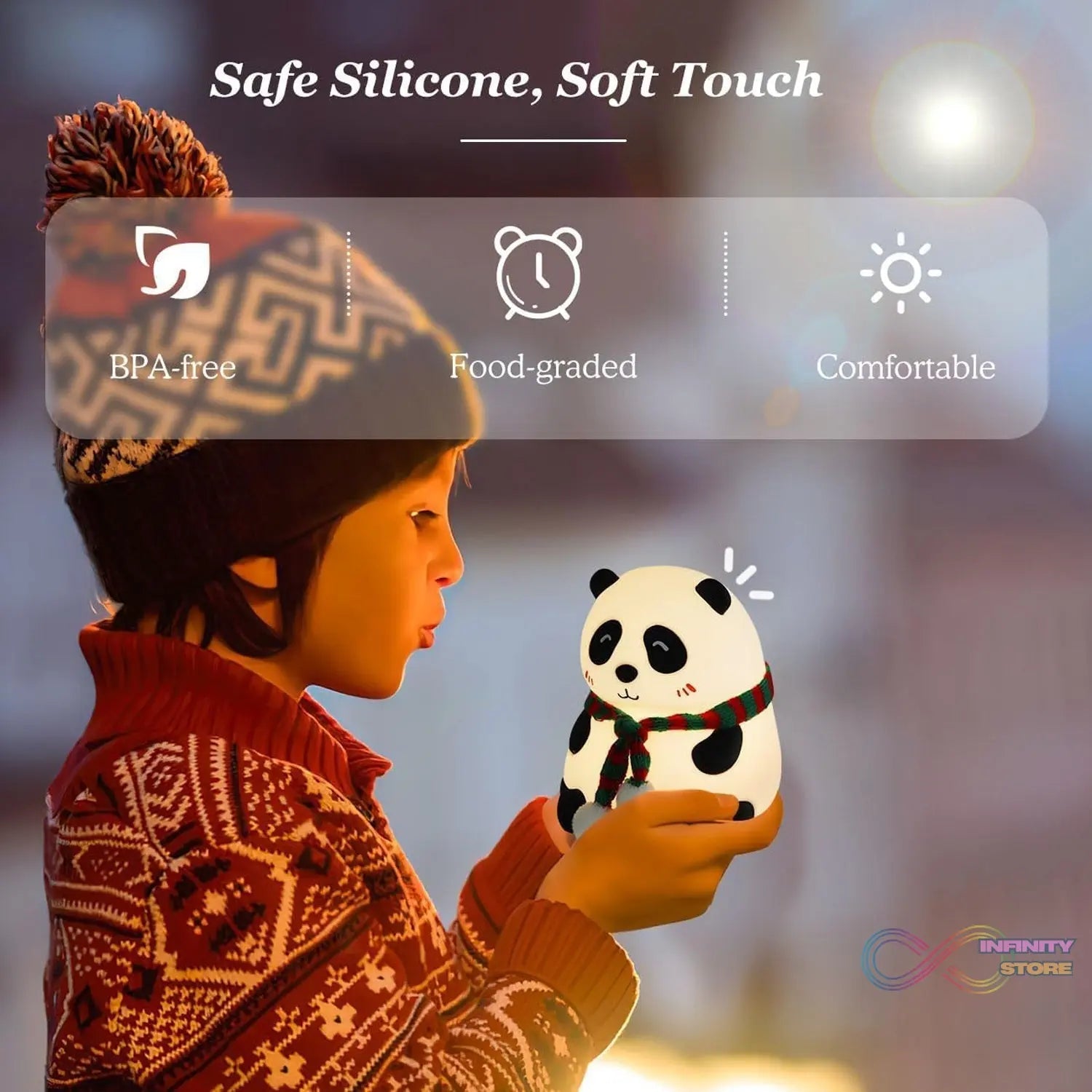 Panda 7 - Color LED Silicone Touch Lamp (1 Pc) - infinityexculsivestore.com