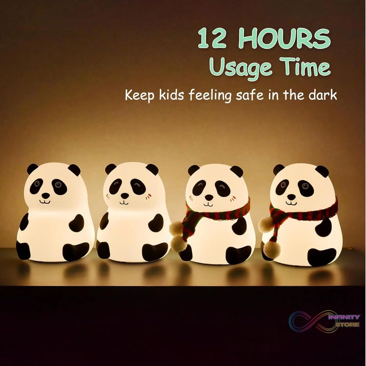 Panda 7 - Color LED Silicone Touch Lamp (1 Pc) - infinityexculsivestore.com