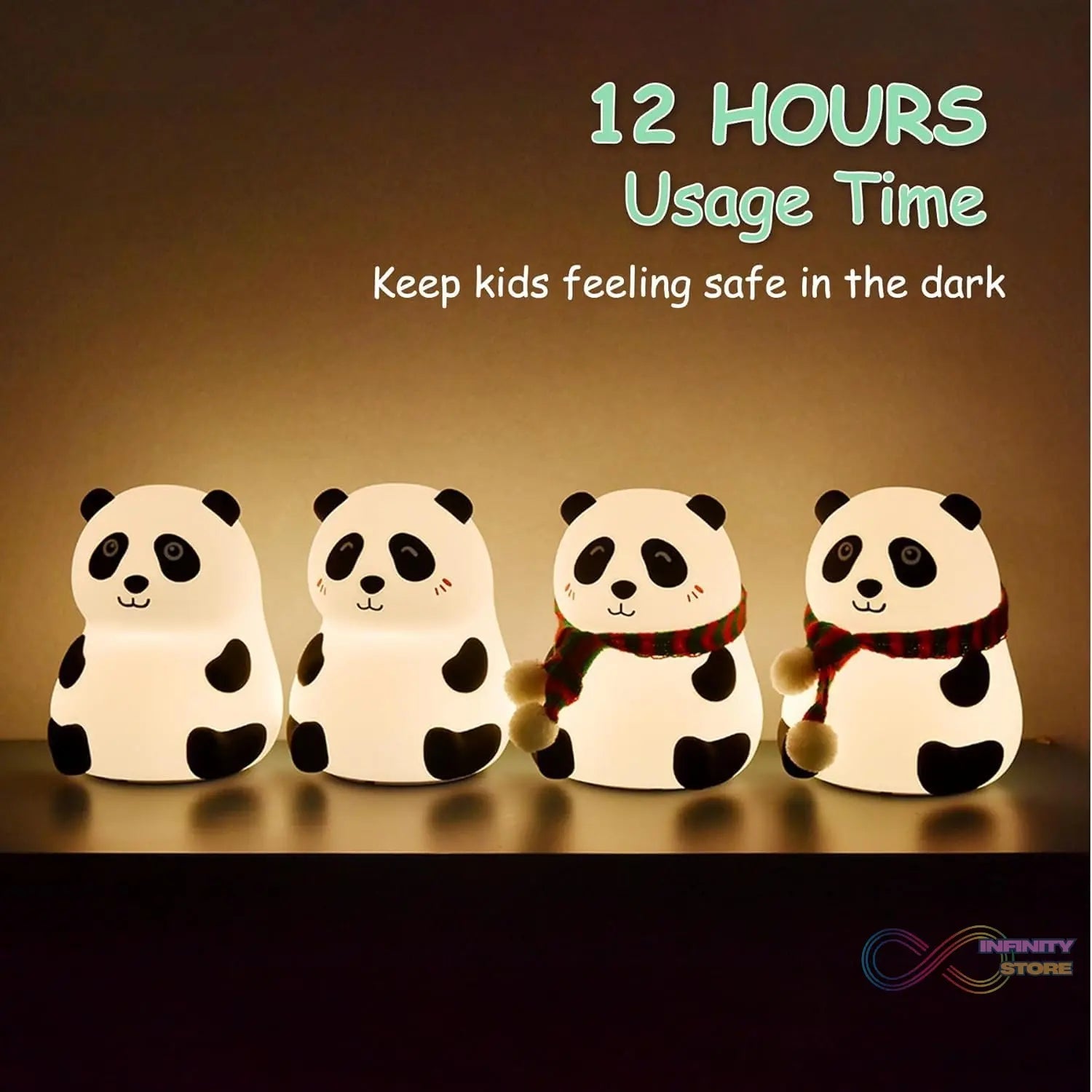 Panda 7 - Color LED Silicone Touch Lamp (1 Pc) - infinityexculsivestore.com
