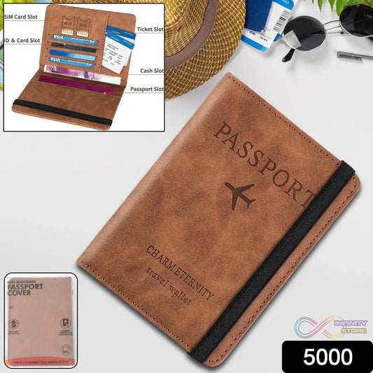 Passport Holder Cover PU Leather Travel Wallet case (1 Pc / 15Γ11 Cm) - infinityexculsivestore.com