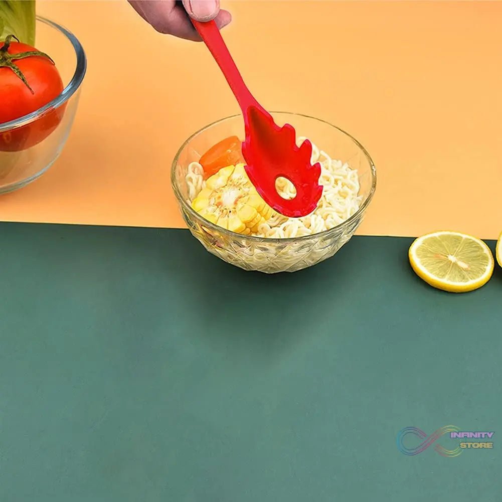 Pasta Fork Spaghetti Spoon Server Tongs Noodles Fork - infinityexculsivestore.com