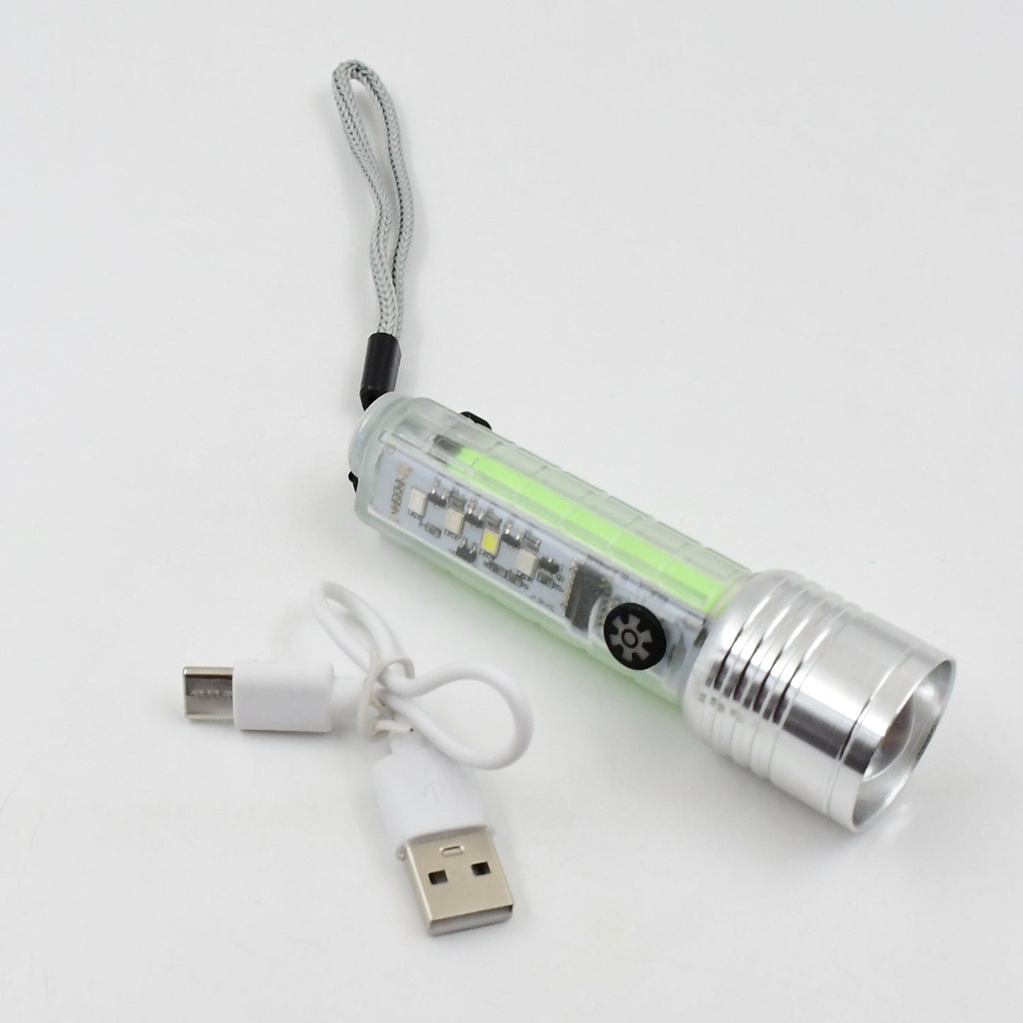 Pattern Flashlight USB Flashlight Rechargeable LED Torch Light (1 Pc) - infinityexculsivestore.com