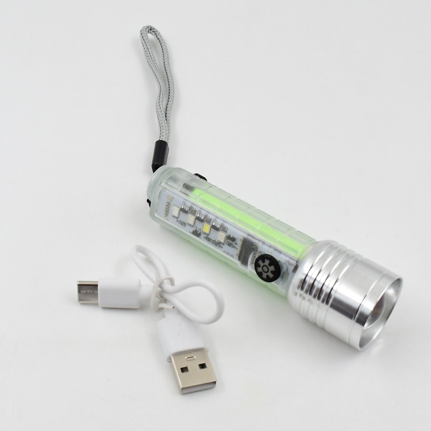 Pattern Flashlight USB Flashlight Rechargeable LED Torch Light (1 Pc) - infinityexculsivestore.com