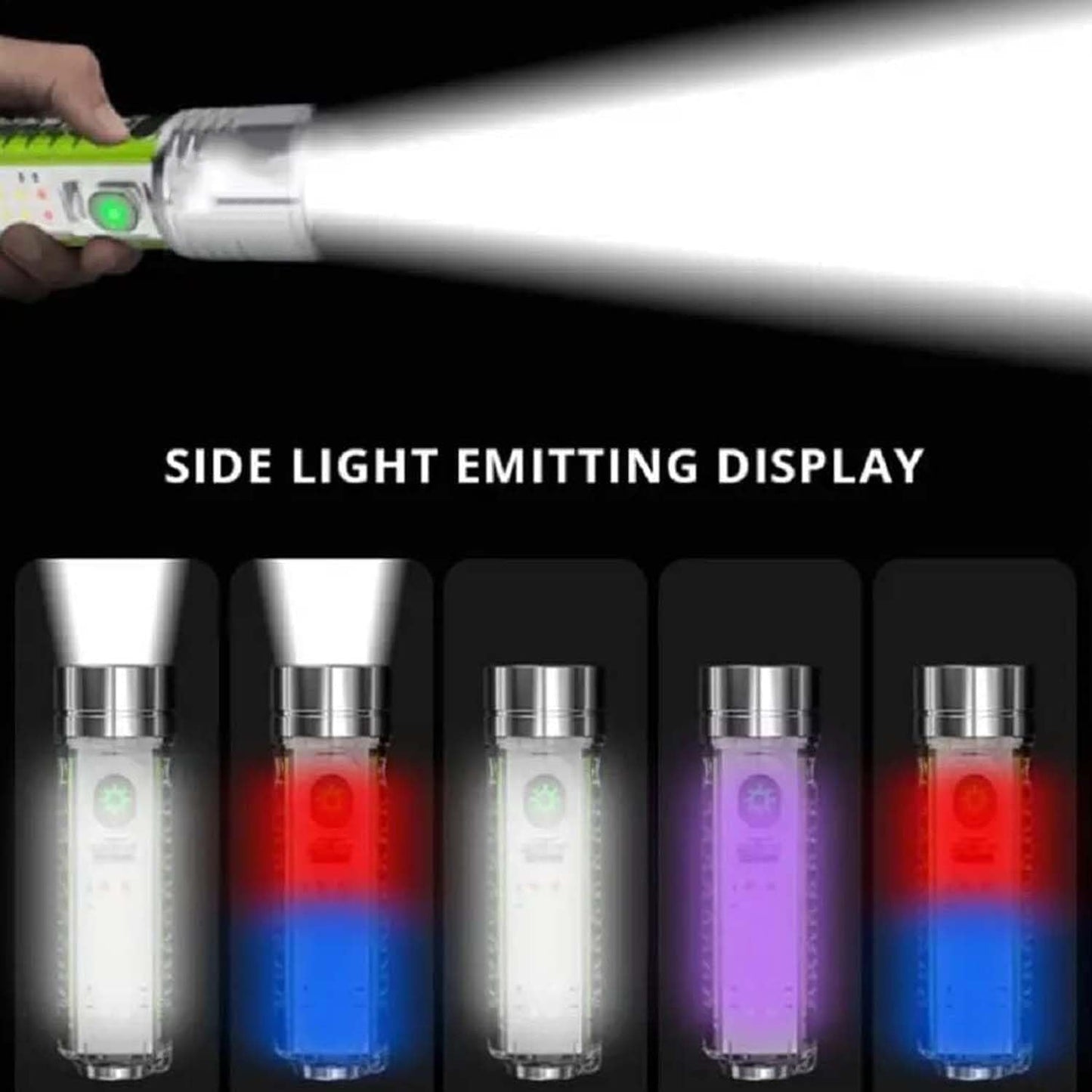 Pattern Flashlight USB Flashlight Rechargeable LED Torch Light (1 Pc) - infinityexculsivestore.com