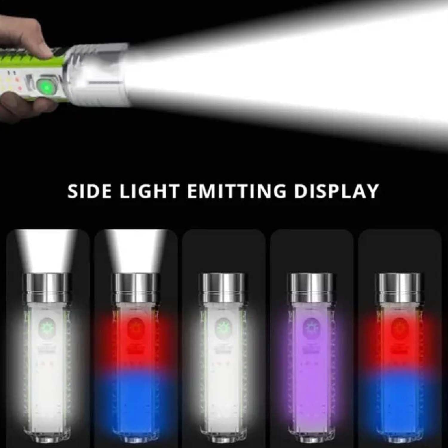 Pattern Flashlight USB Flashlight Rechargeable LED Torch Light (1 Pc) - infinityexculsivestore.com