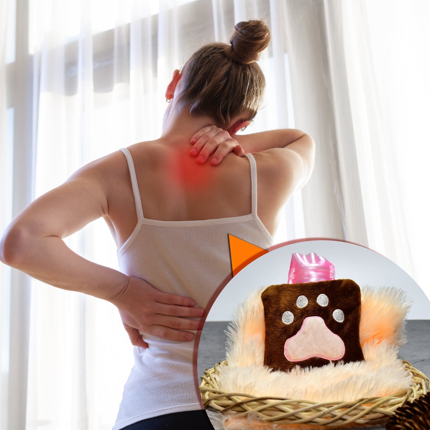 Paw Print Small Hot Water Bag with Cover for Pain Relief - infinityexculsivestore.com