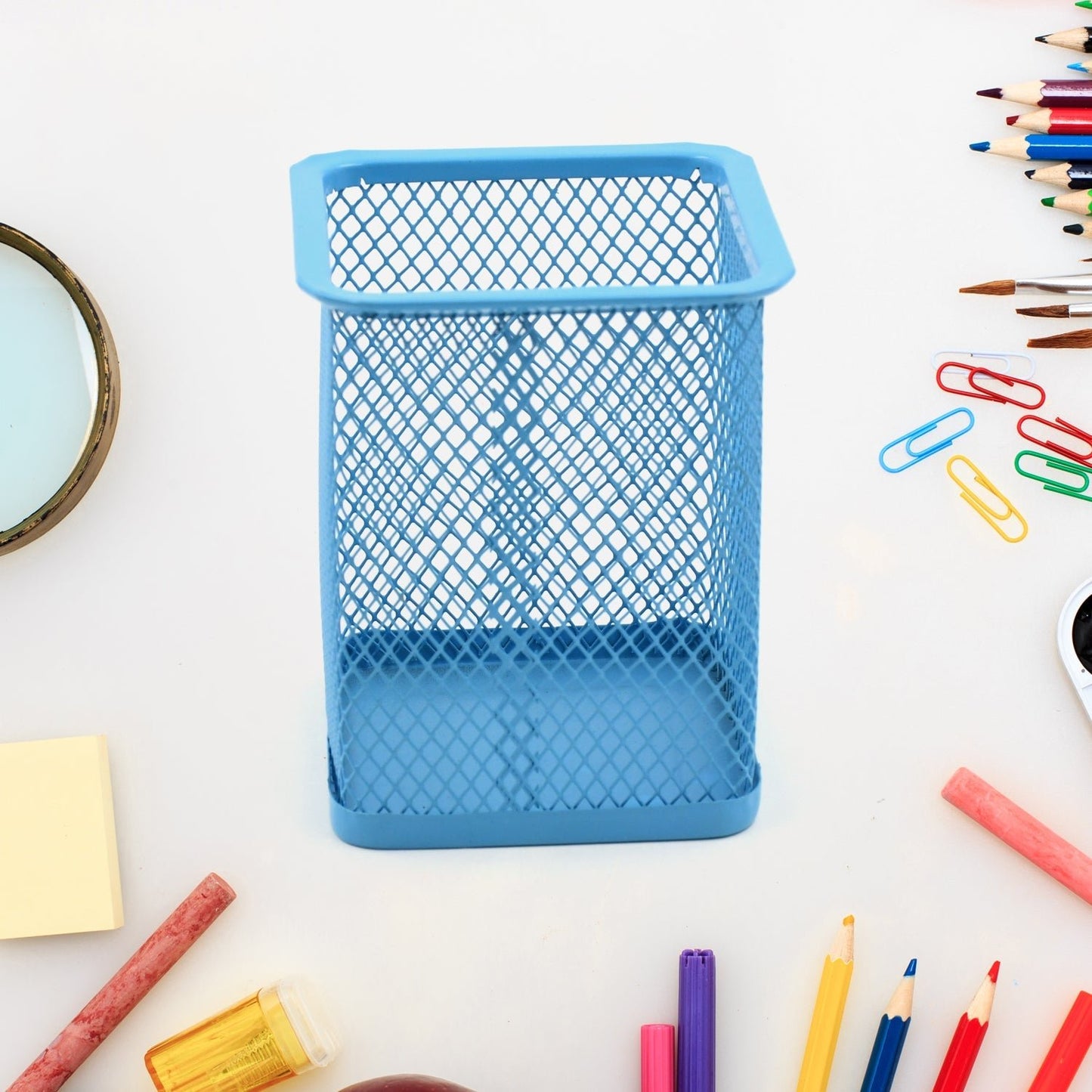 Pen Holder for Desk, Metal Mesh Holder (1 Pc) - infinityexculsivestore.com