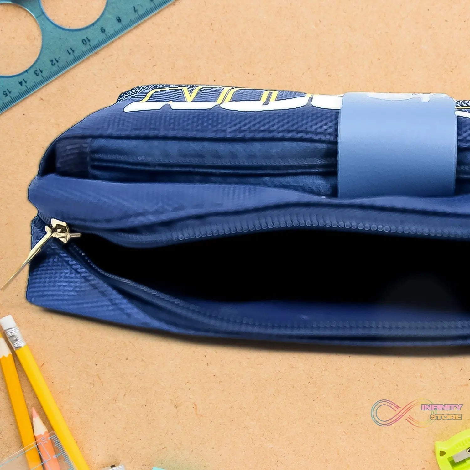 Pencil Pouch With Zipper 1 Pc / 2 Compartment) - infinityexculsivestore.com