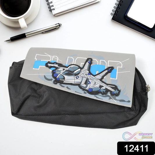 Pencil Pouch With Zipper, Students Pencil Case Large Capacity, Makeup Pouch, Stationery Bag (1 Pc/ 2 Compartment) - infinityexculsivestore.com