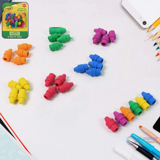 Pencil Top Eraser Rubber Erasers (1 Pc / Mix Color) - infinityexculsivestore.com