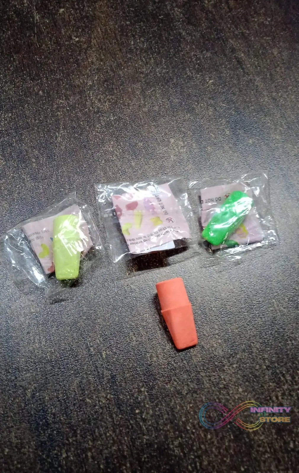 Pencil Top Eraser Rubber Erasers (1 Pc / Mix Colour & Design) - infinityexculsivestore.com