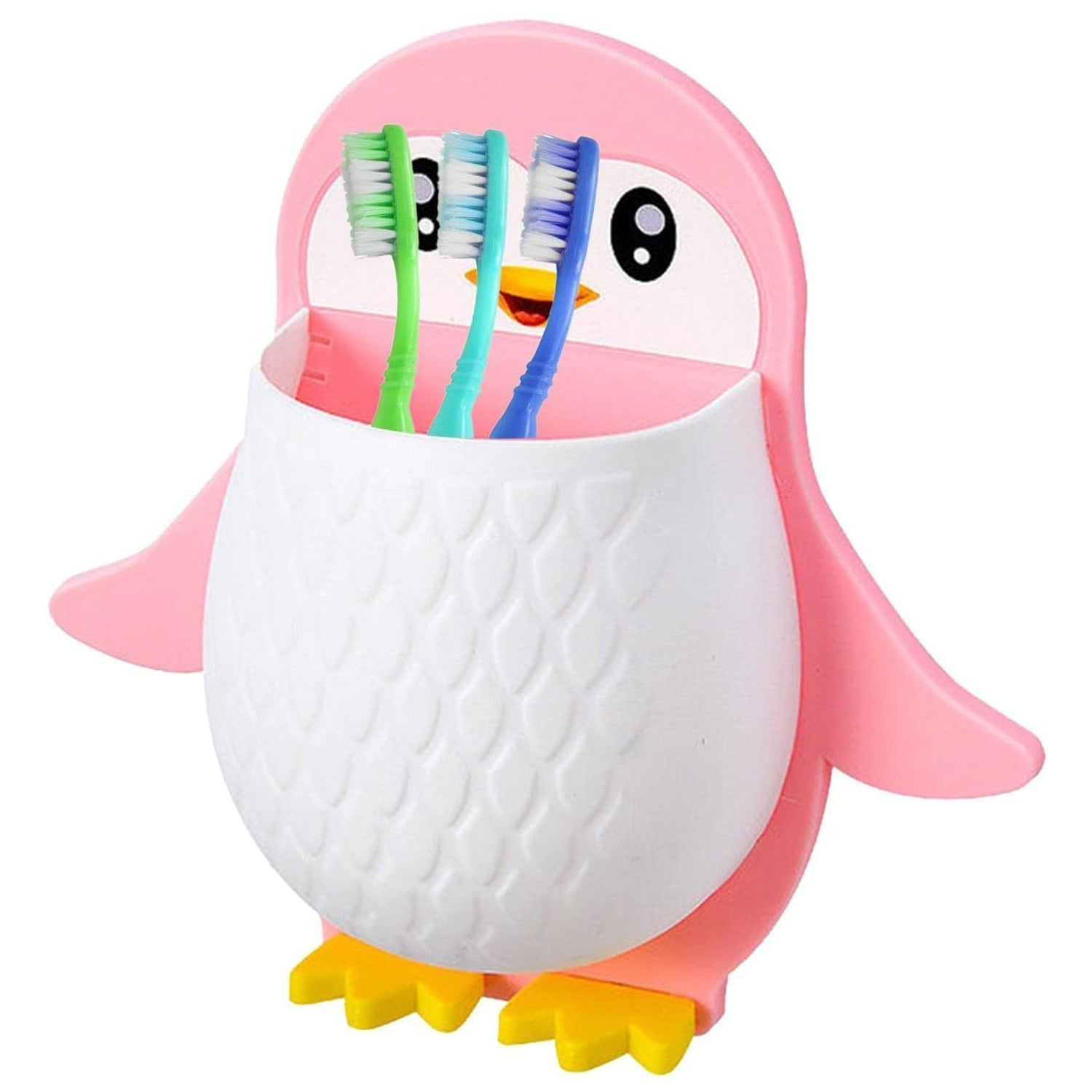 Penguin Storage Box, Adhesive Remote Case, Electric Toothbrushes Holder, Universal Controller Holder, Wall Nightstand, Office Plastic Wall Mount - infinityexculsivestore.com