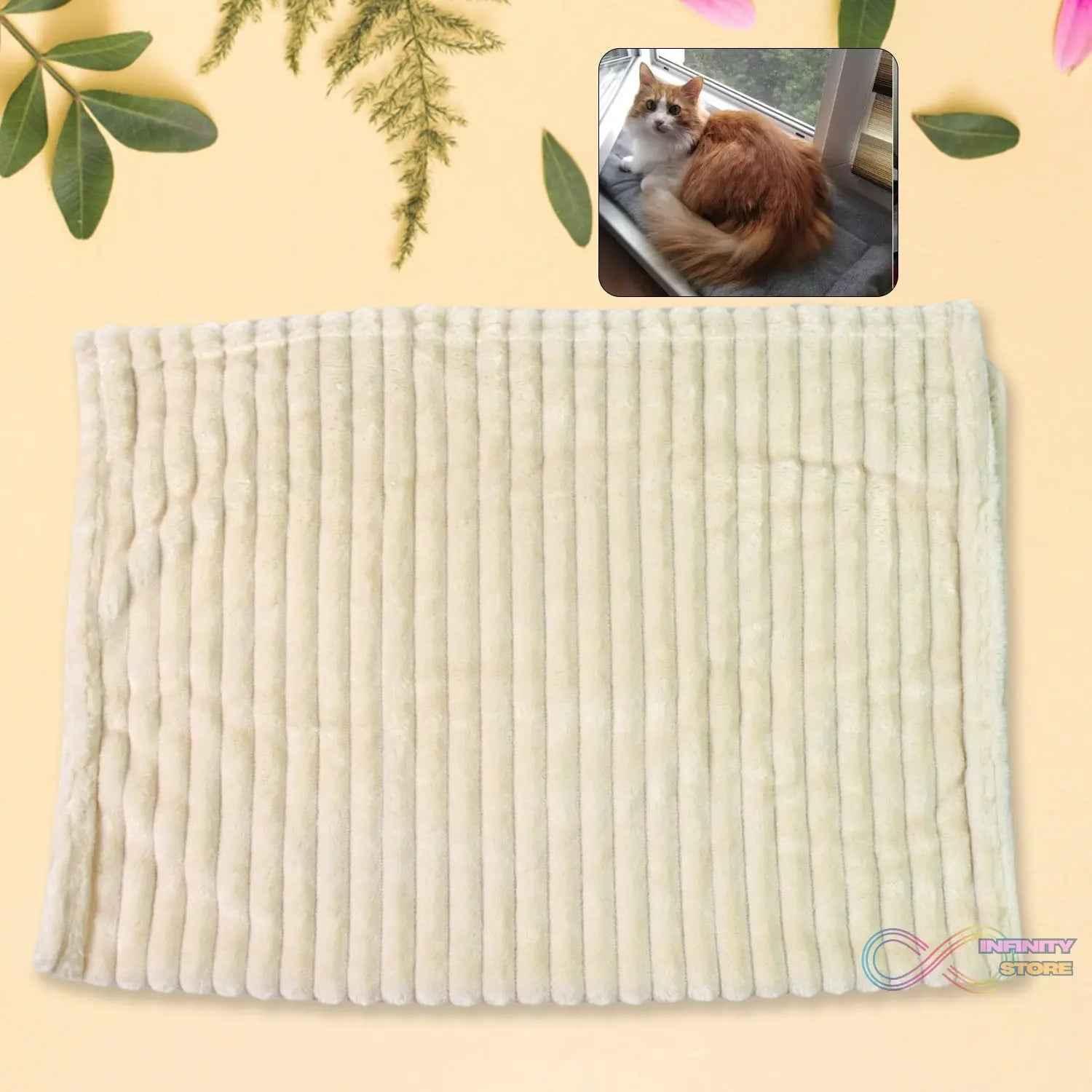 Pet Soft Cat Dog Blanket / Towel Soft Warm Sleep Mat (70×50 Cm / 1 Pc / Mix Color & Design) - infinityexculsivestore.com