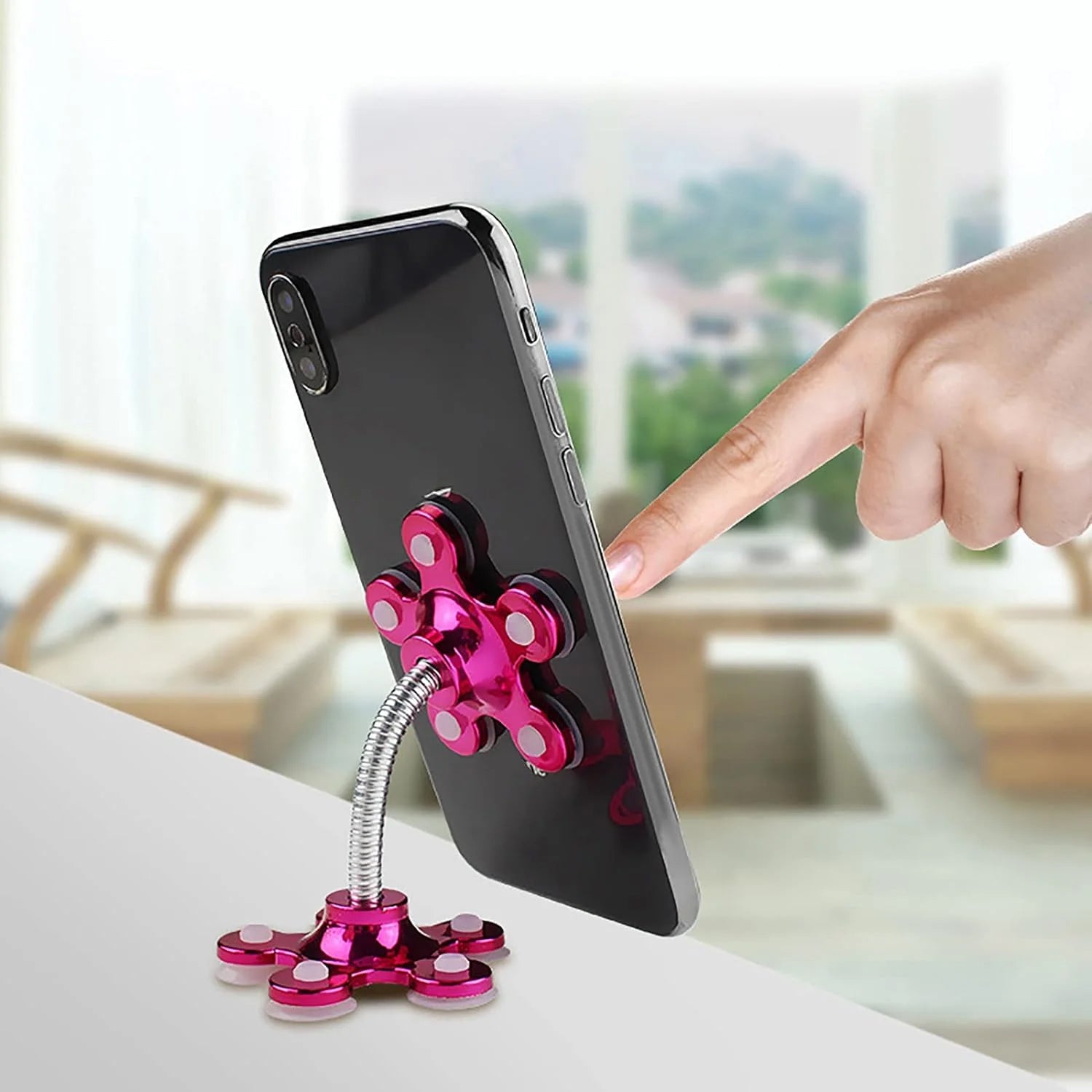 Phone Holder Car & Mount Sucker Stand vip stand (Multicolored With Box)) - infinityexculsivestore.com