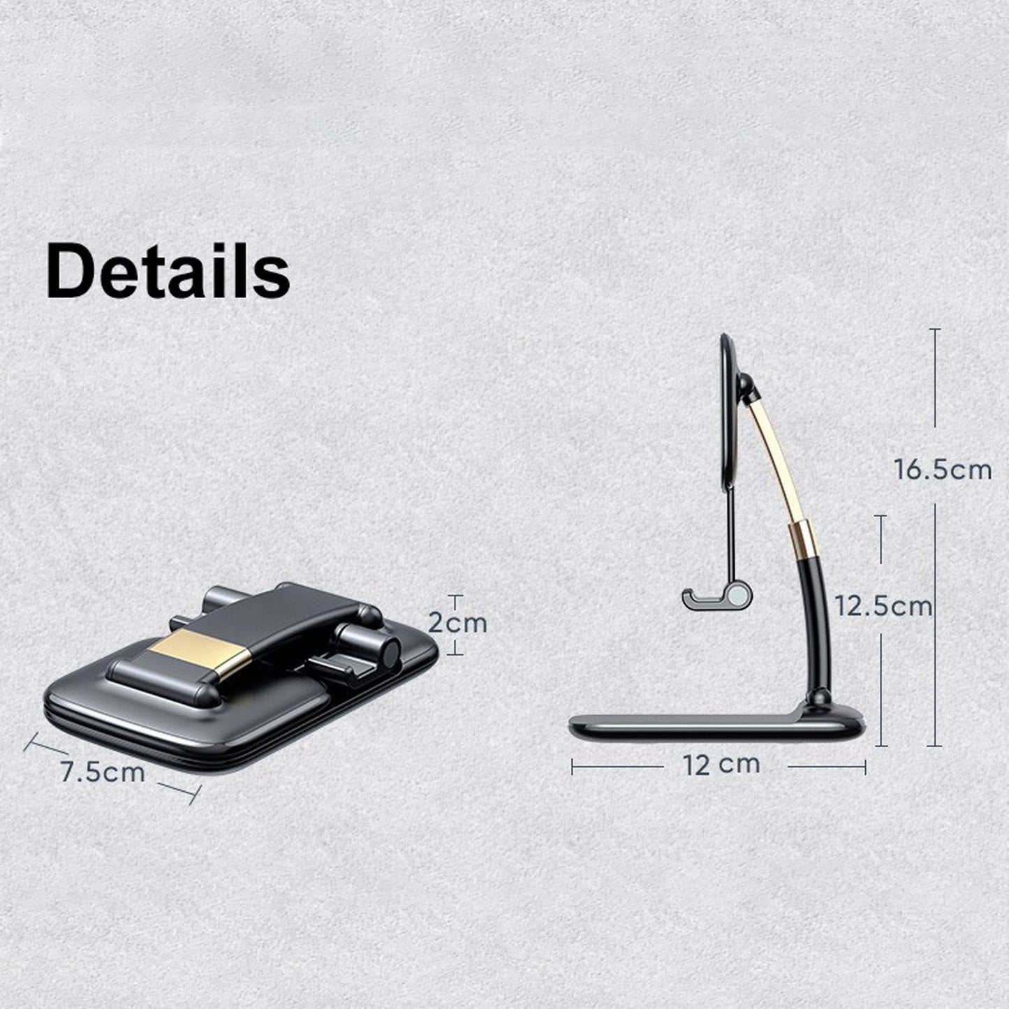 Phone Holder for Table, Foldable Universal Mobile Stand for Desk - infinityexculsivestore.com