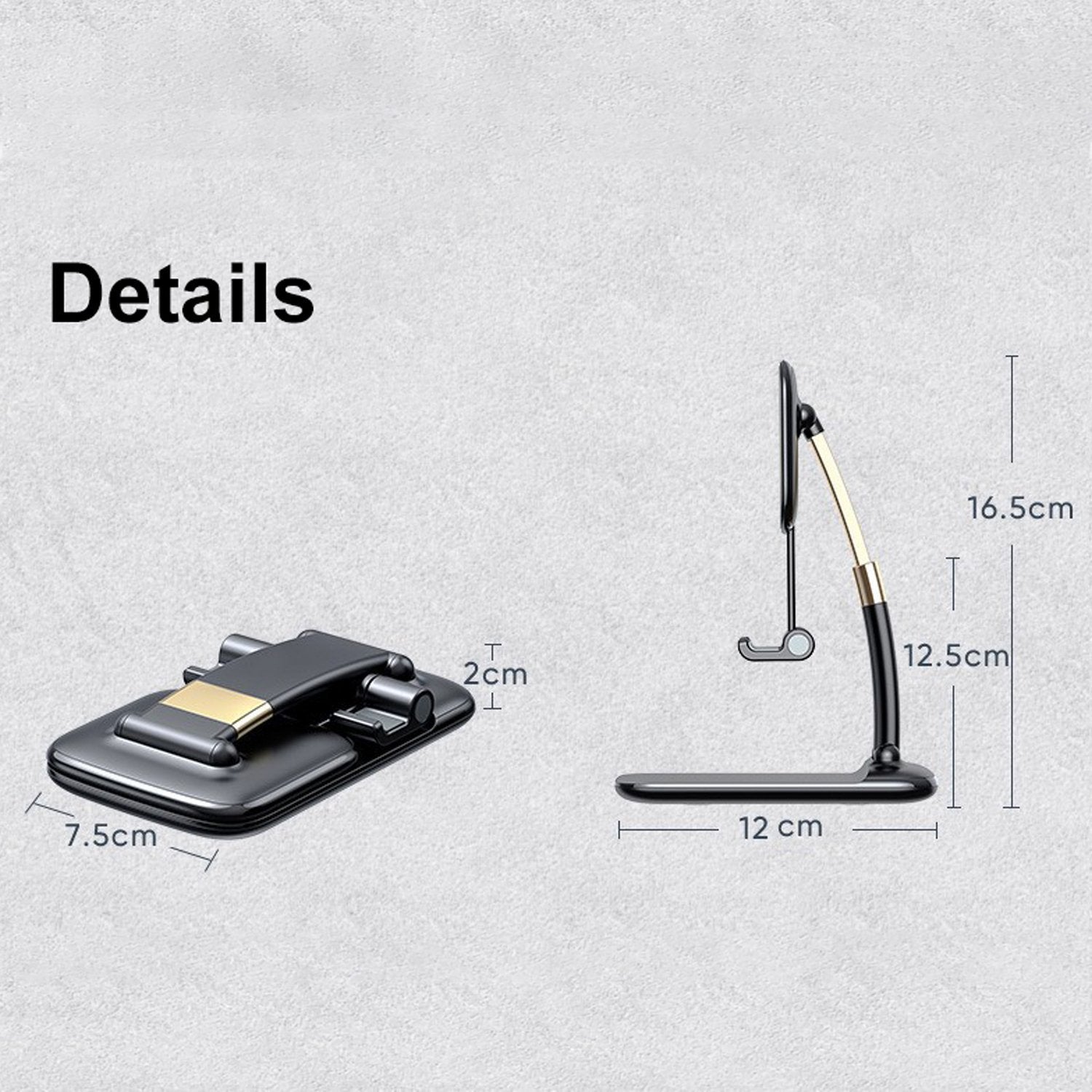 Phone Holder for Table, Foldable Universal Mobile Stand for Desk - infinityexculsivestore.com