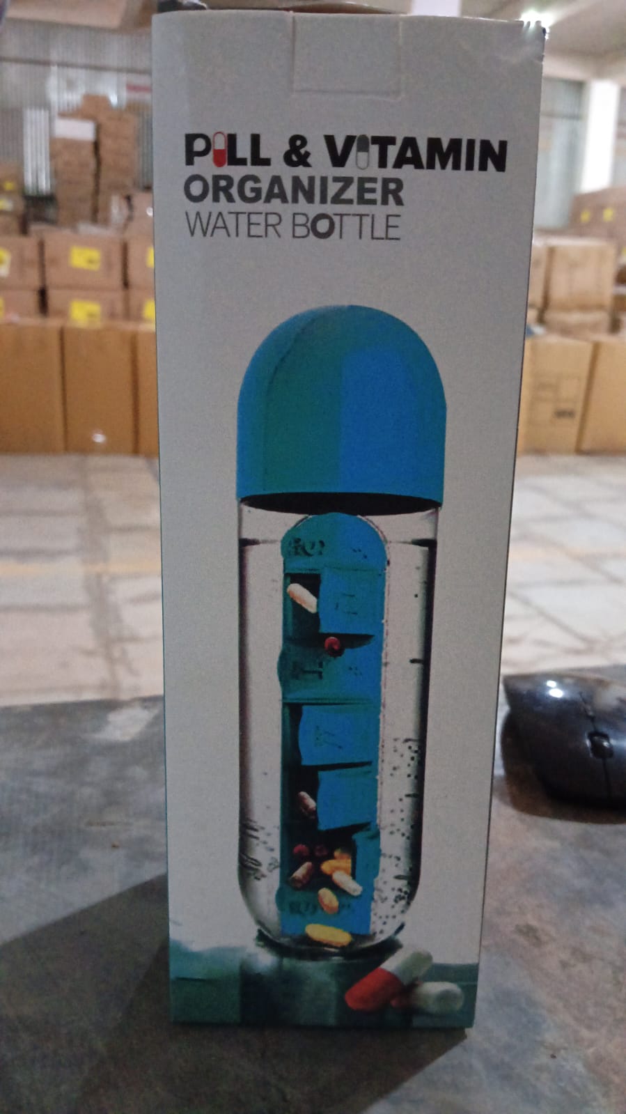 Pill & Vitamin Bottle, Water Bottle Multi Functional Use for Traveling & Outdoor Use Water Bottle, Travelling kit, Summer Special Bottle (600 Ml / Mix Color ) - infinityexculsivestore.com