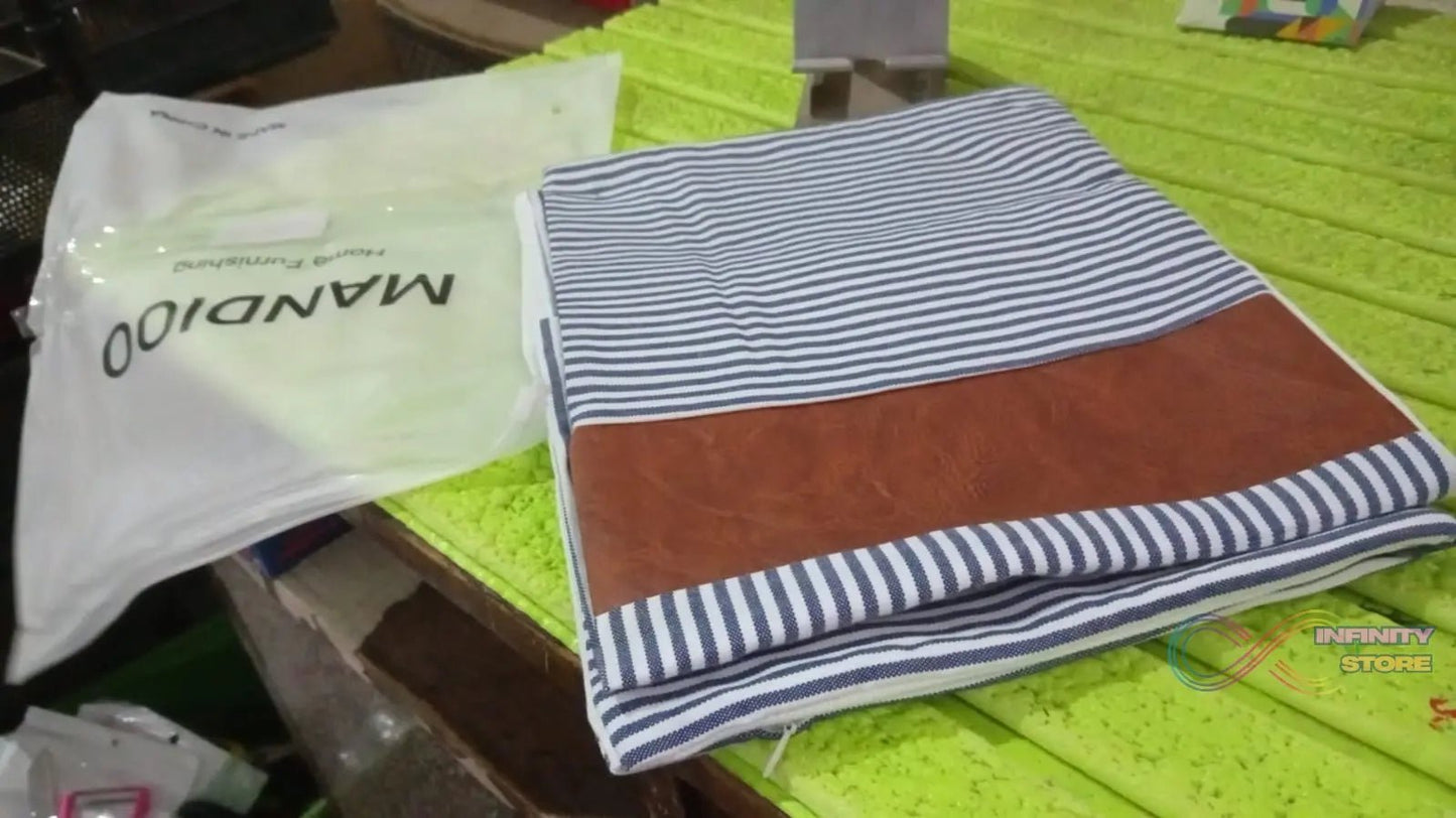 Pillow Covers, leather & cotton Cushion Covers (20 × 20 Inch / 1 Pair / 2 Pc) - infinityexculsivestore.com