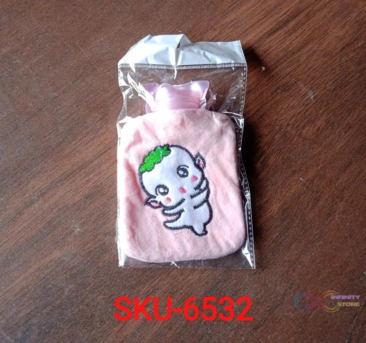 Pink Cartoon Small Hot Water Bag with Cover for Pain Relief - infinityexculsivestore.com