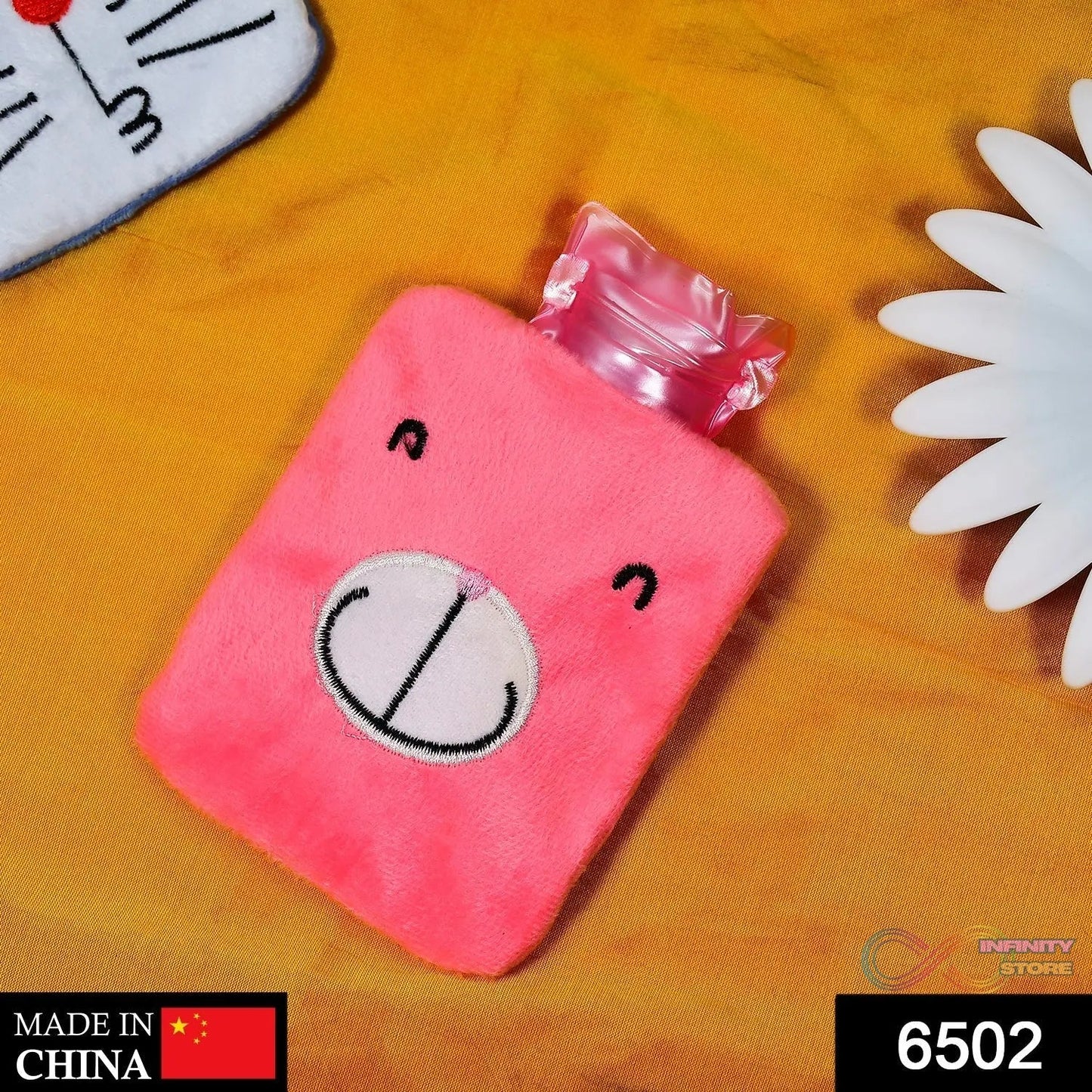 Pink small Hot Water Bag with Cover for Pain Relief, Neck, Shoulder Pain and Hand, Feet Warmer, Menstrual Cramps. - infinityexculsivestore.com