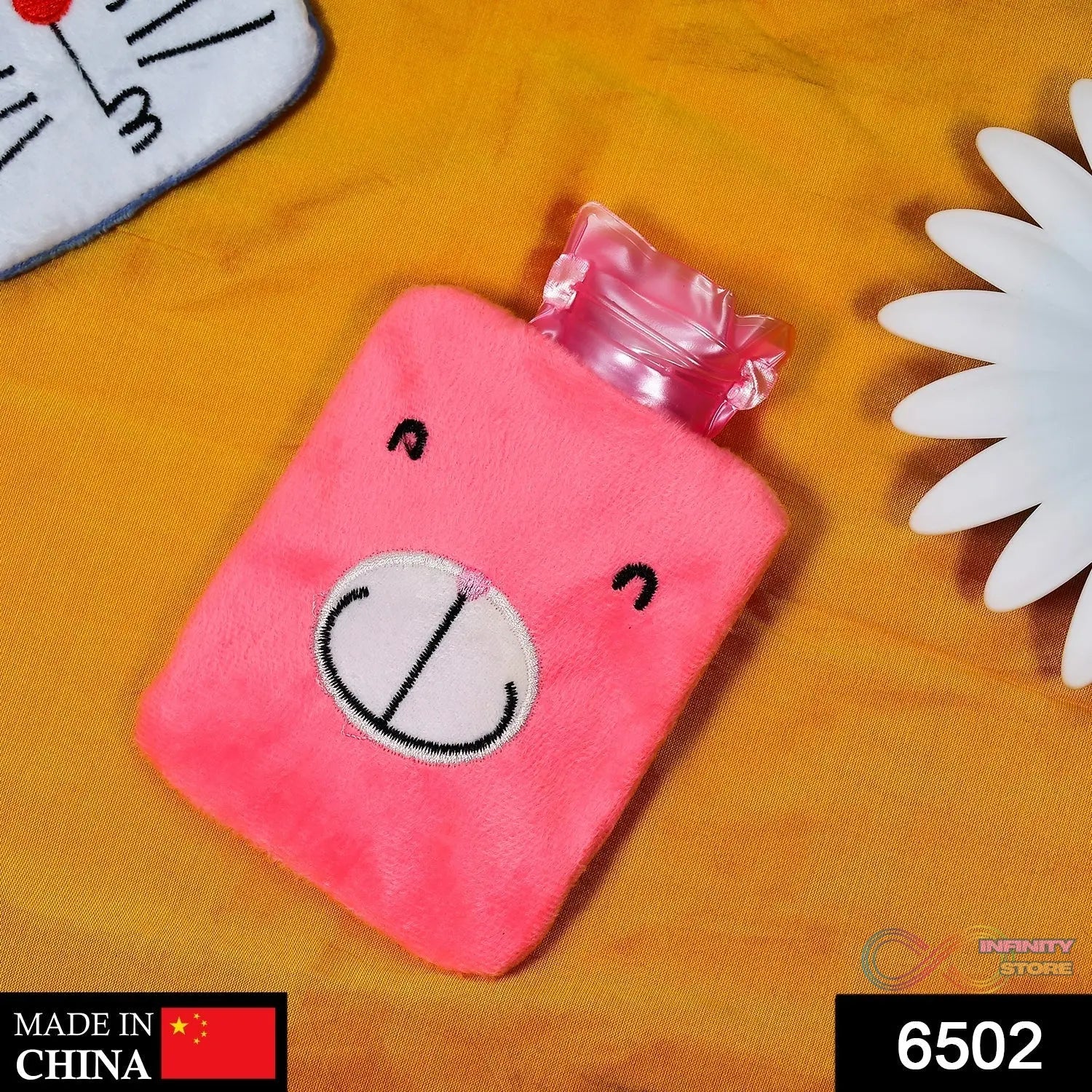 Pink small Hot Water Bag with Cover for Pain Relief, Neck, Shoulder Pain and Hand, Feet Warmer, Menstrual Cramps. - infinityexculsivestore.com