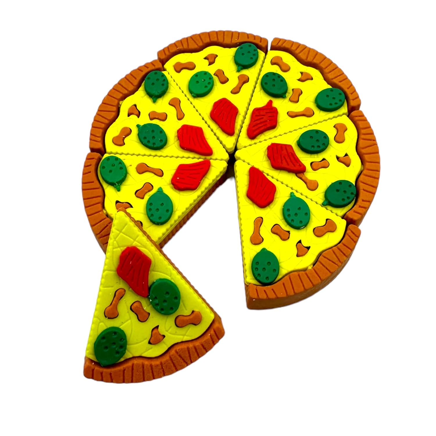 Pizza Erasers for Kids, 3D Slices Pizza Eraser, Cute & Fancy Fast Food Eraser (Set/Pack of 1) - infinityexculsivestore.com